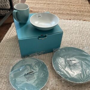 1 Full set Nambe Pop design by Studio Levine blue 4 pieces NEW